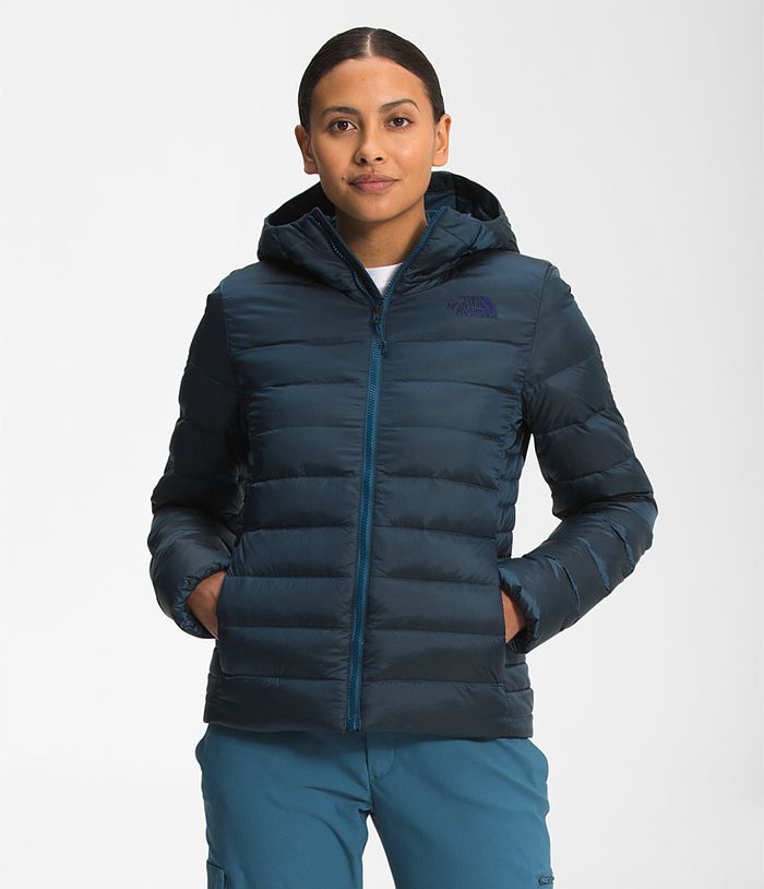 Plumifero The North Face Mujer Azules Aconcagua Sudadera Con Capucha 03714CFKT